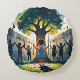 Round pillow, dream themed, fashion, trendy rundes kissen