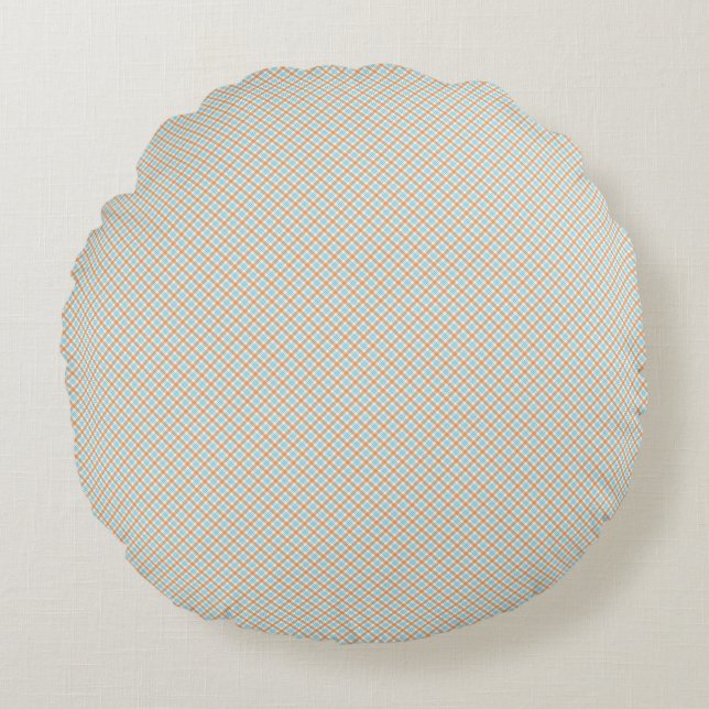 Round pillow with a subtle diagonal striped  rundes kissen (Vorderseite)