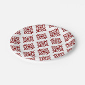 Round plate with a white background pappteller (Schrägansicht)