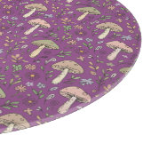 Round Plum Purple Fungi Witchy Circle Schneidebrett (Ecke)