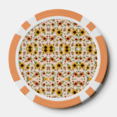 Round poker chip with an intricate floral (Rückseite)
