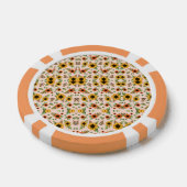 Round poker chip with an intricate floral (Einzeln)