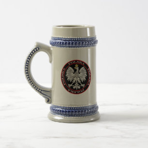 Round Polska Eagle Bierglas