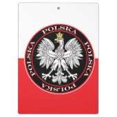 Round Polska Eagle Klemmbrett (Rückseite)