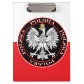 Round Polska Eagle Klemmbrett (Vorderseite)
