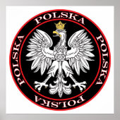 Round Polska Eagle Poster (Vorne)