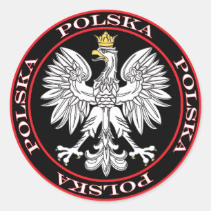 Round Polska Eagle Runder Aufkleber
