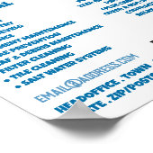 Round Pool Design, Schwimmbad Reinigungsservice Poster (Ecke)