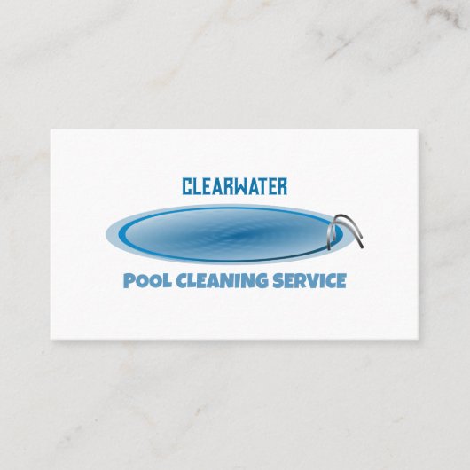 Round Pool Design, Schwimmbadreiniger Visitenkarte (Vorderseite)