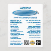 Round Pool Design, Swimming Pool Cleaning Service Flyer (Vorne)