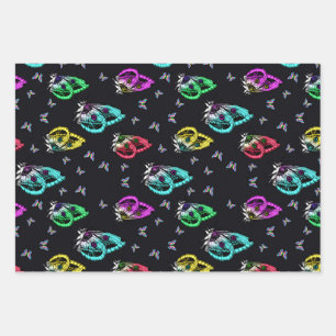 Round Pouf Geschenkpapier Set