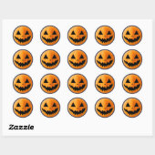 Round Pumpkin Sticker (Blatt)