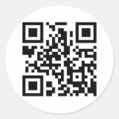 Round QR Code Aufkleber (Vorderseite)
