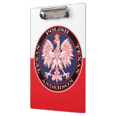 Round Red Polska Eagle Klemmbrett (Links)