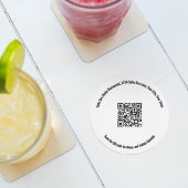 Round Restaurant QR Code Menu and Specials Runder Pappuntersetzer