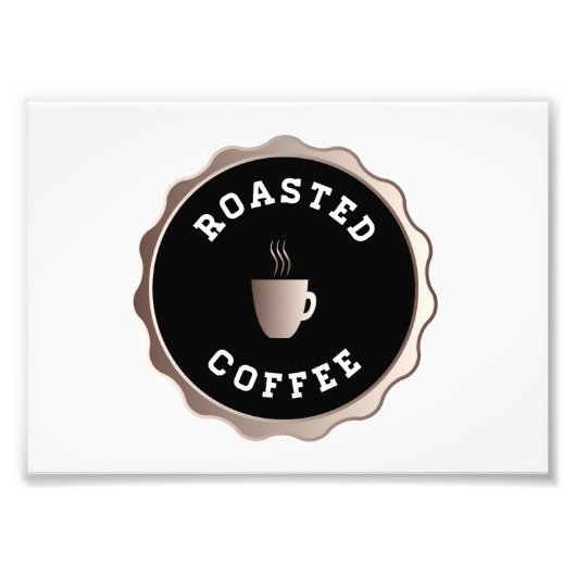 Round Roasted Coffee Sign Fotodruck (Vorne)
