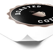 Round Roasted Coffee Sign Fotodruck (Ecke)