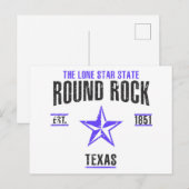 Round Rock Postkarte (Vorne/Hinten)