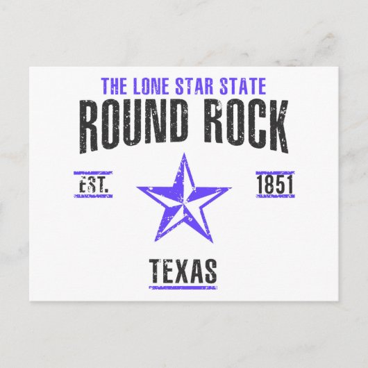 Round Rock Postkarte (Vorderseite)