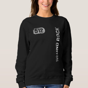 Round Rock Texas 512 Vorwahl Vintage Retro Sweatshirt