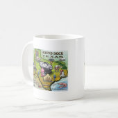 Round Rock Texas Cartoon Map Kaffeetasse (Vorderseite Links)