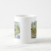 Round Rock Texas Cartoon Map Kaffeetasse (Mittel)