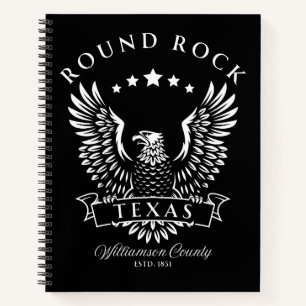 Round Rock Williamson Landkreis Texas Vintag Eagle Notizblock