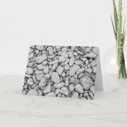 Round Rocks Black and White Foto Dankeskarte (Vorderseite)