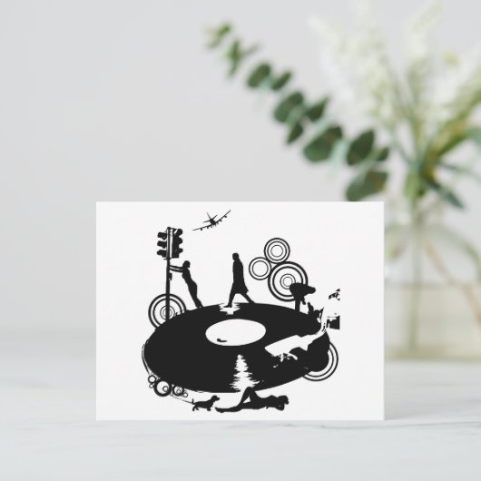 Round & Round Postkarte (Stehend Vorderseite)