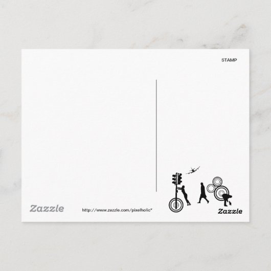 Round & Round Postkarte (Rückseite)