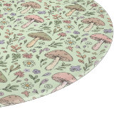 Round Sage Green Fungi Earthy Circle Cheese Gift Schneidebrett (Ecke)