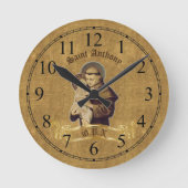 Round Saint Anthony Wall Clock Runde Wanduhr (Vorderseite)