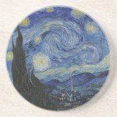 ROUND Sandstone UNTERSETZER - "Starry Night" - van (Vorne)