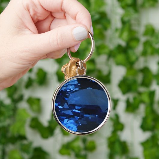 Round Sapphire Schlüsselanhänger (Hand)