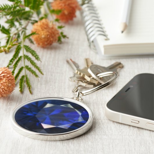 Round Sapphire Schlüsselanhänger (Seite)