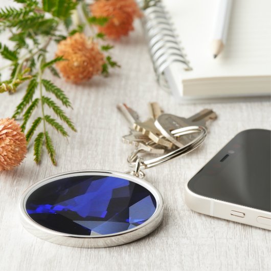 Round Sapphire Schlüsselanhänger (Seite)