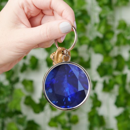 Round Sapphire Schlüsselanhänger (Hand)