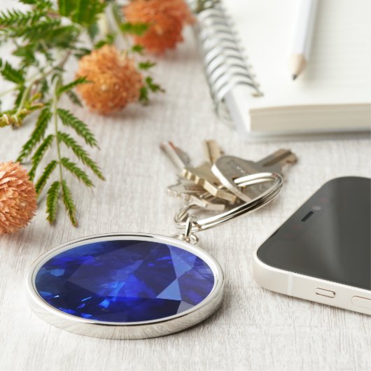 Round Sapphire Schlüsselanhänger (Seite)
