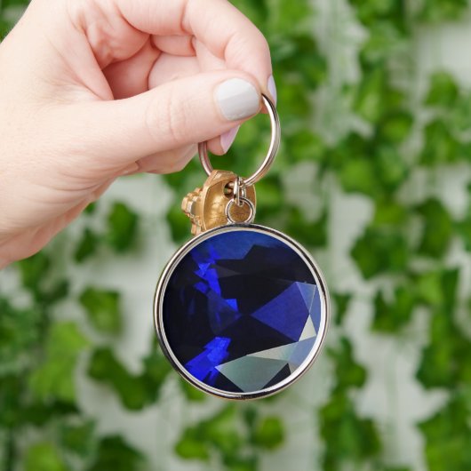Round Sapphire Schlüsselanhänger (Hand)