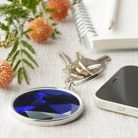 Round Sapphire Schlüsselanhänger (Seite)