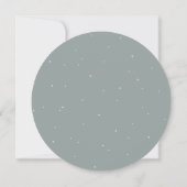 Round Seafoam Snowberry+Eucalyptus Wreath Wedding Einladung (Rückseite)