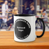 Round Shape-Business-Marke auf der Black Combo-Tas Tasse