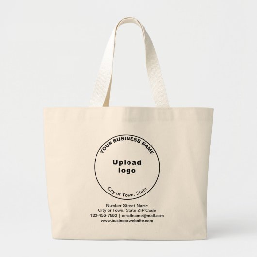 Round Shape-Business-Marke auf Jumbo Tote Bag Jumbo Stoffbeutel (Vorne)