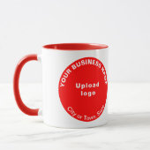 Round Shape-Business-Marke auf Red Combo-Tasse Tasse (Links)