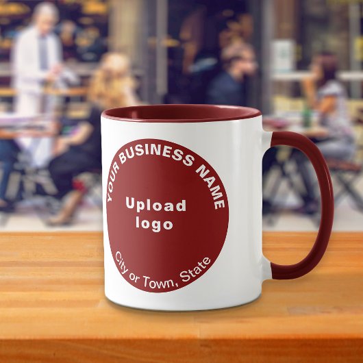 Round-Shape-Marke auf der Maroon Combo-Tasse Tasse