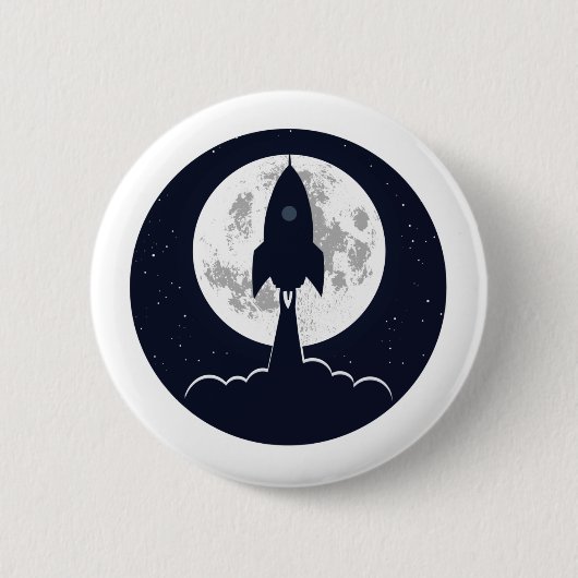 Round Silhouette Rocket Lift off Button (Vorderseite)