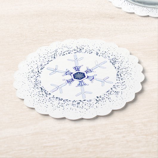 Round snowflake untersetzer (angewinkelt)