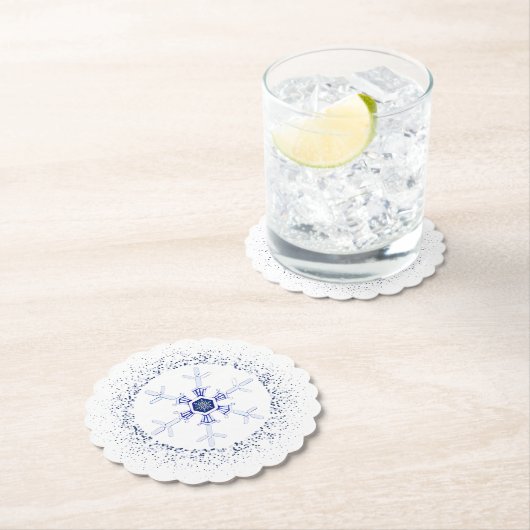 Round snowflake untersetzer (Vor Ort)