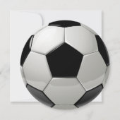 Round Soccer Ball Geburtstag Einladung (Vorderseite)