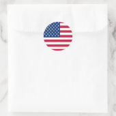 Round-Sticker/American-Flag Runder Aufkleber (Tasche)